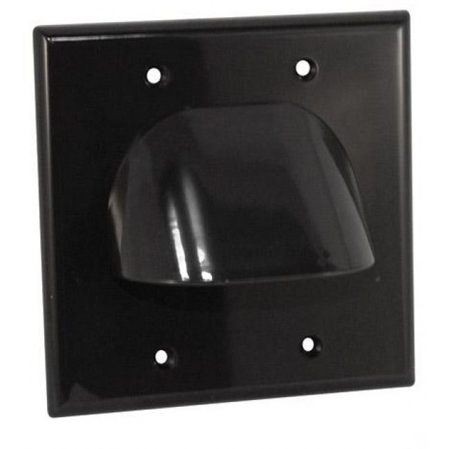 Custom TwoPiece Bulk Cable Wall Plates Dual & Black