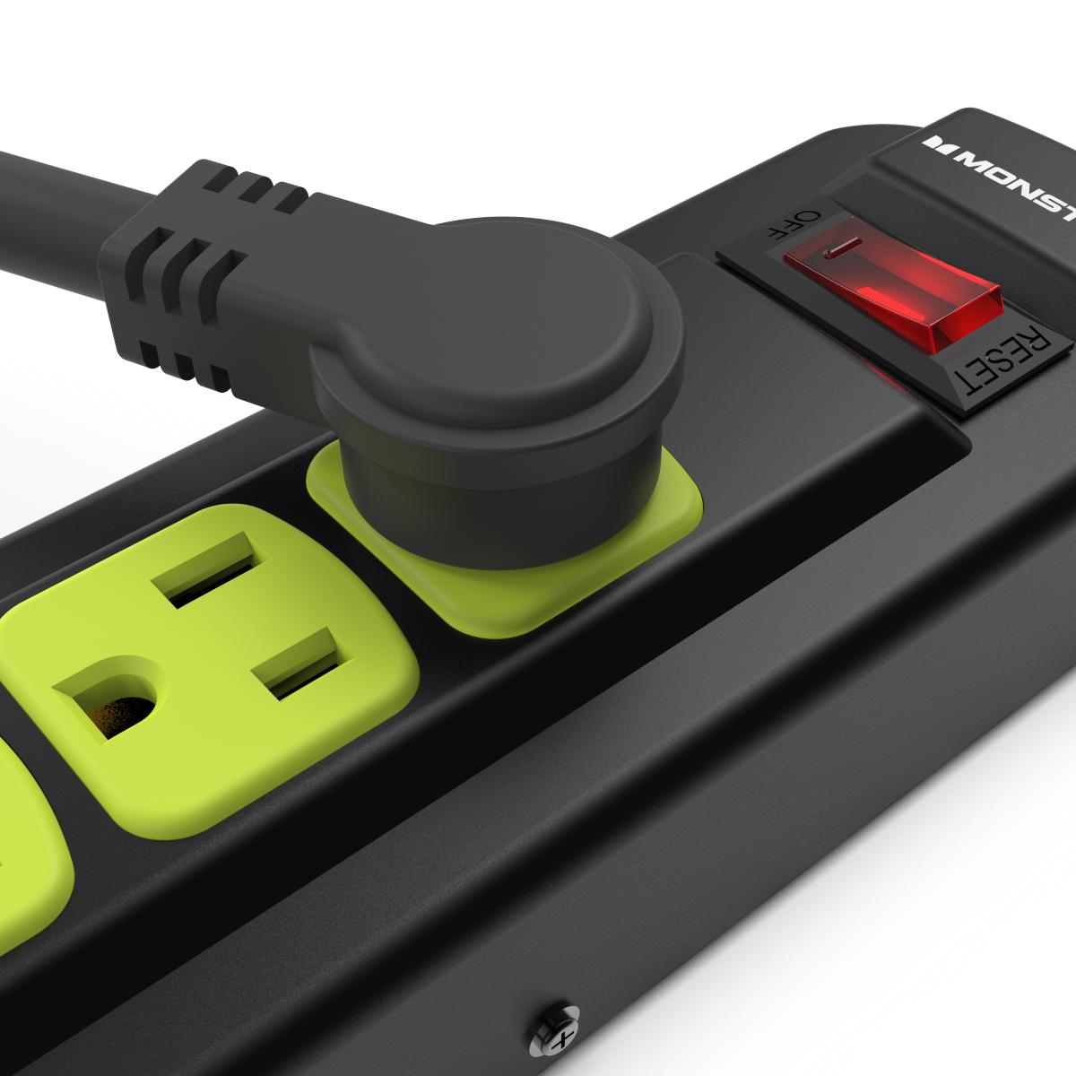 Monster Power Strip Surge Protector, 7AC, BLKYELLOW