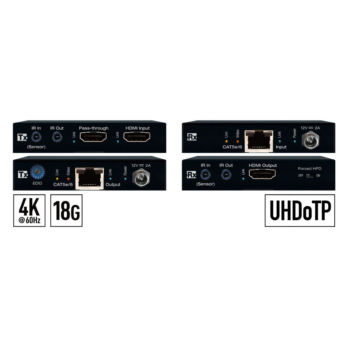 HDMI Extender 18Gbps UHDoTP 35m with IR and HDMI PassThroug