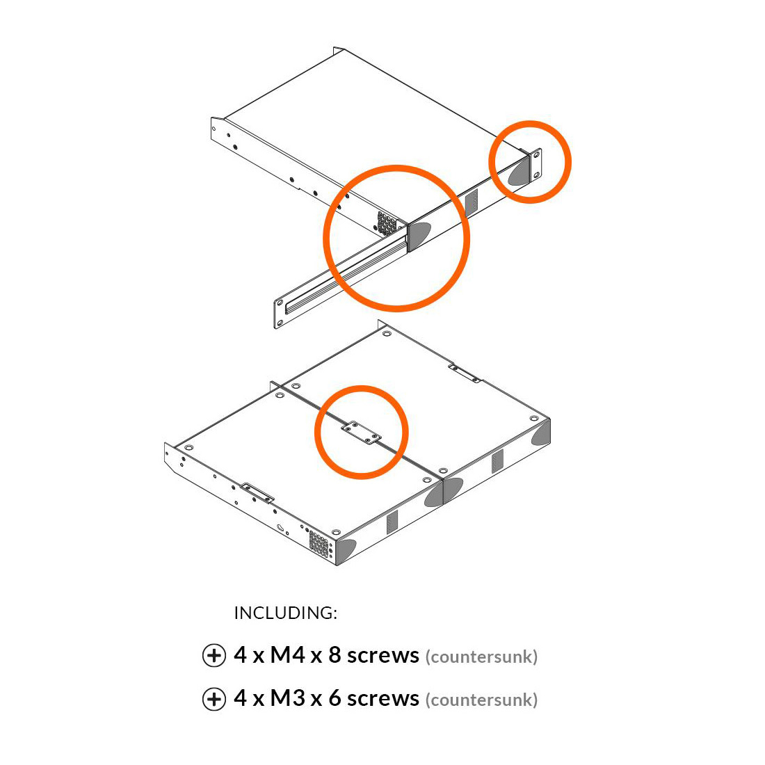 Rack Mount Kit for PowerZone 1 or 2 Half Rack Amplifiers